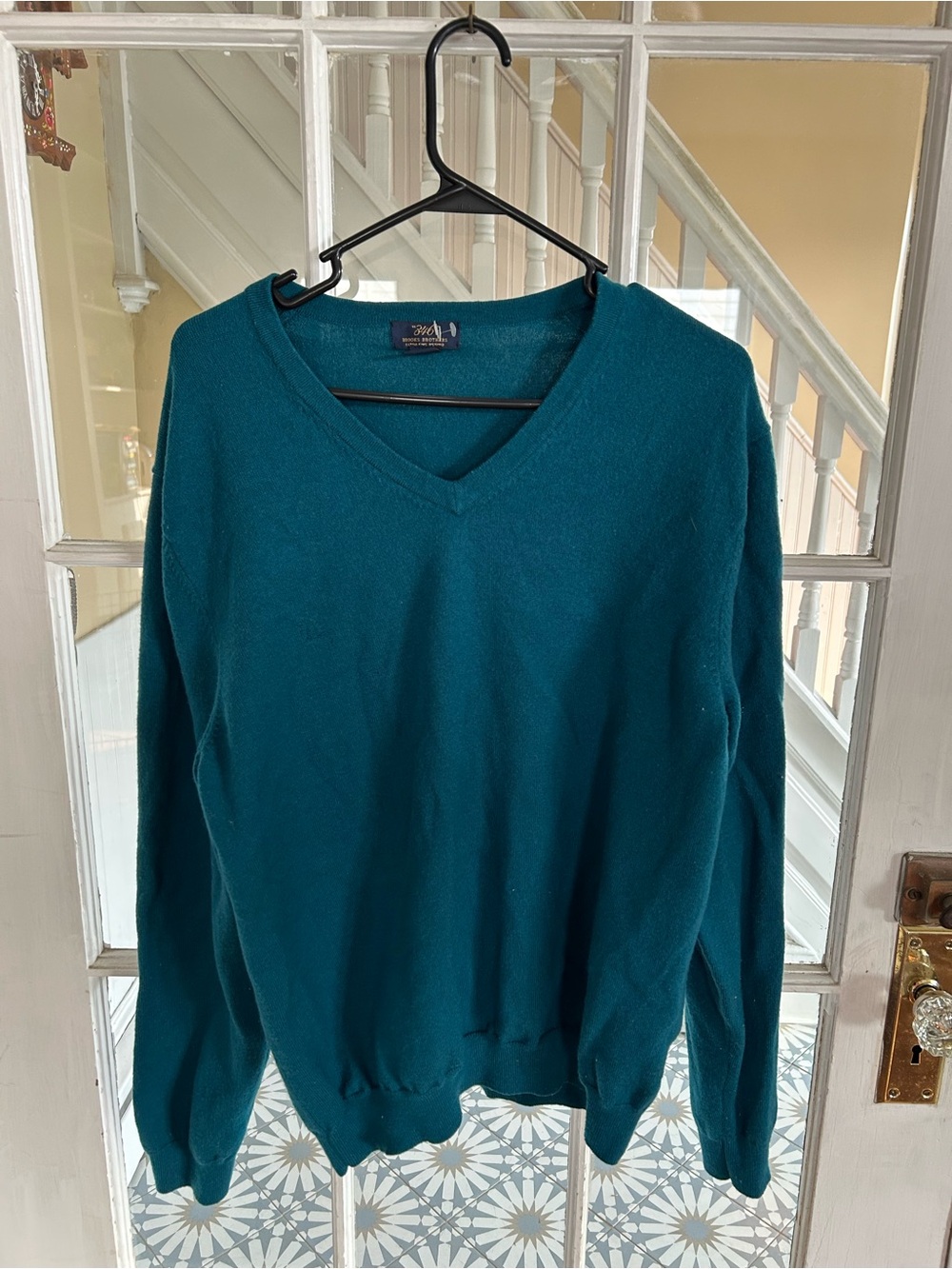 Brooks Brothers Men’s Teal V-Neck Sweater
